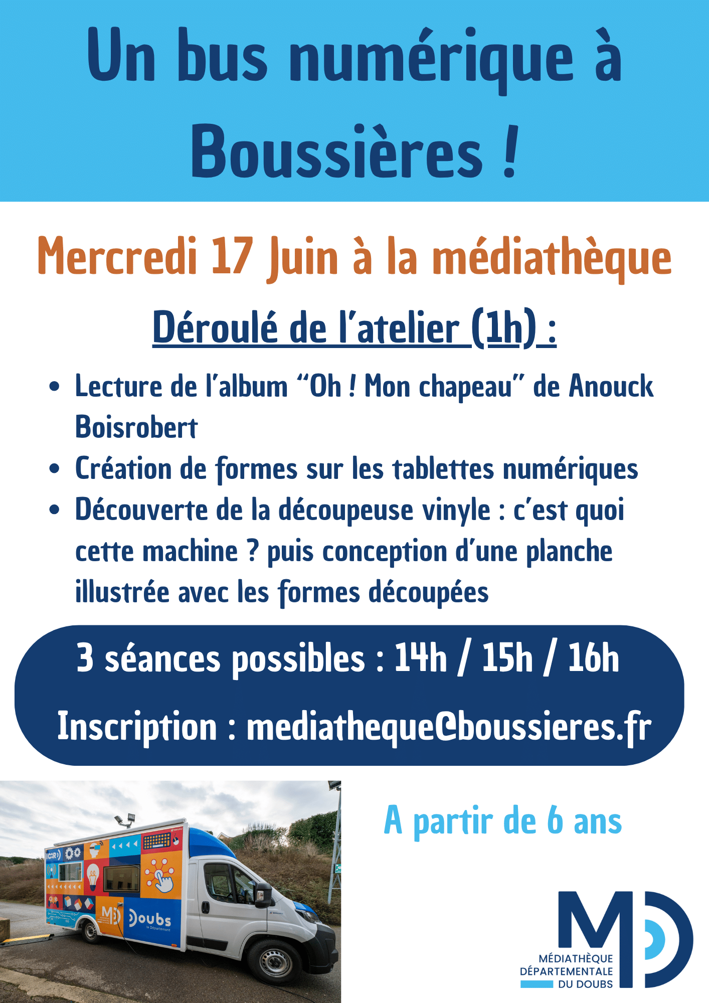 Atelier bus numérique médiathèque